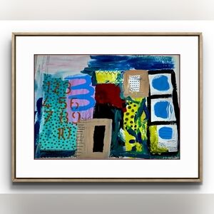 Originsl Abstract Multicolor Art 9x12